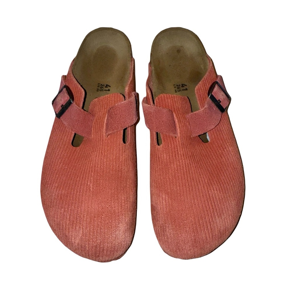 Birkenstock Boston Embossed Suede In Siena